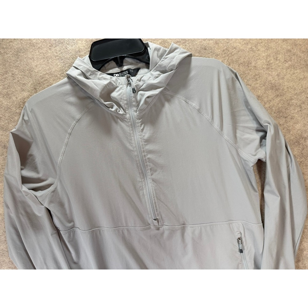 Outdoor Research Astroman Sun Hoodie Womens Small Gray 1/4 Zip Hiking 279981
